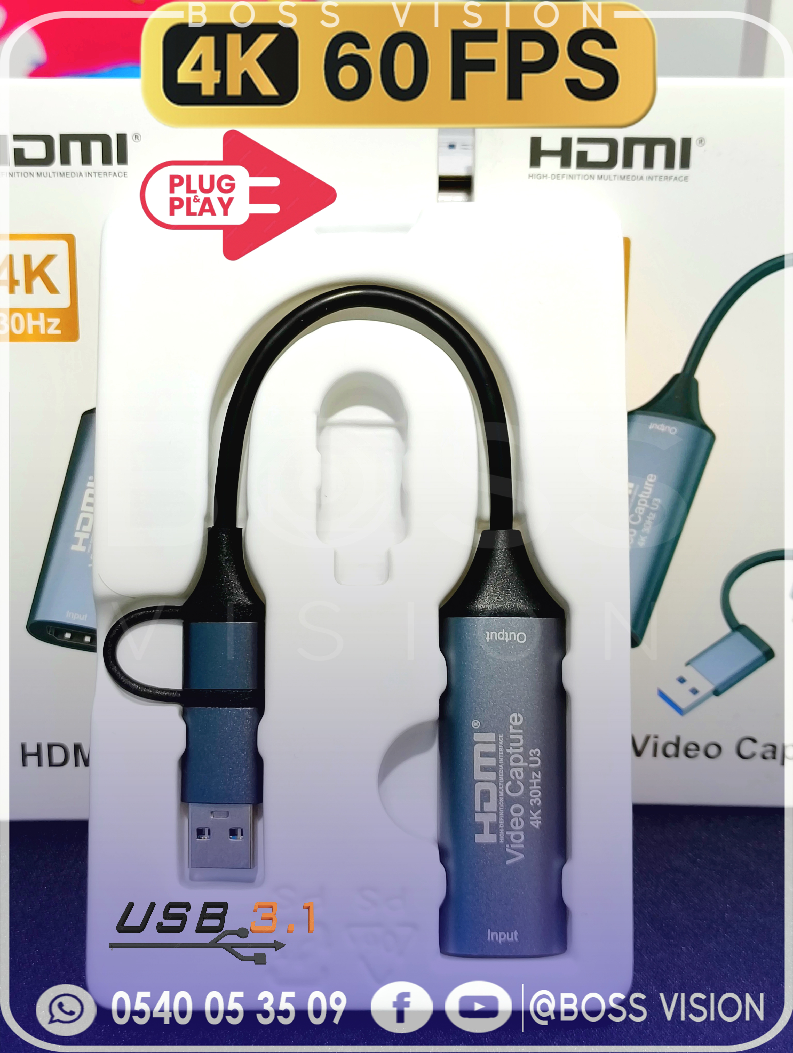 🎥🔥 Capteur HDMI Video 4K HD – ⚡ USB 3.1/Type-C| 🎮 Streaming Pro PS4/PS5/Xbox/PC 🚀 - Image 2